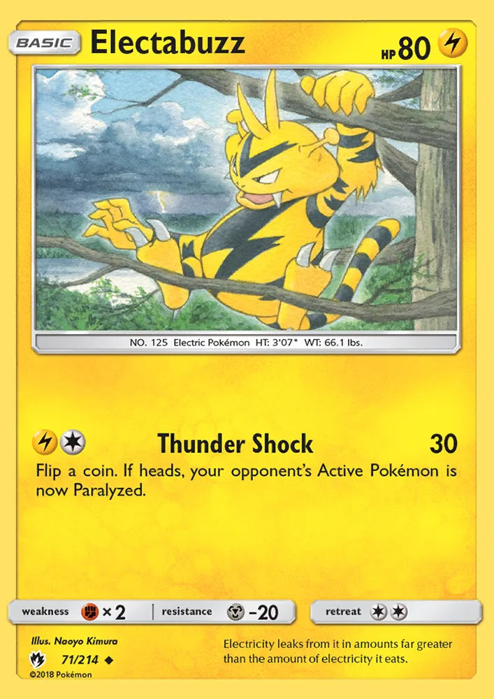 Electabuzz · Lost Thunder 71/214
