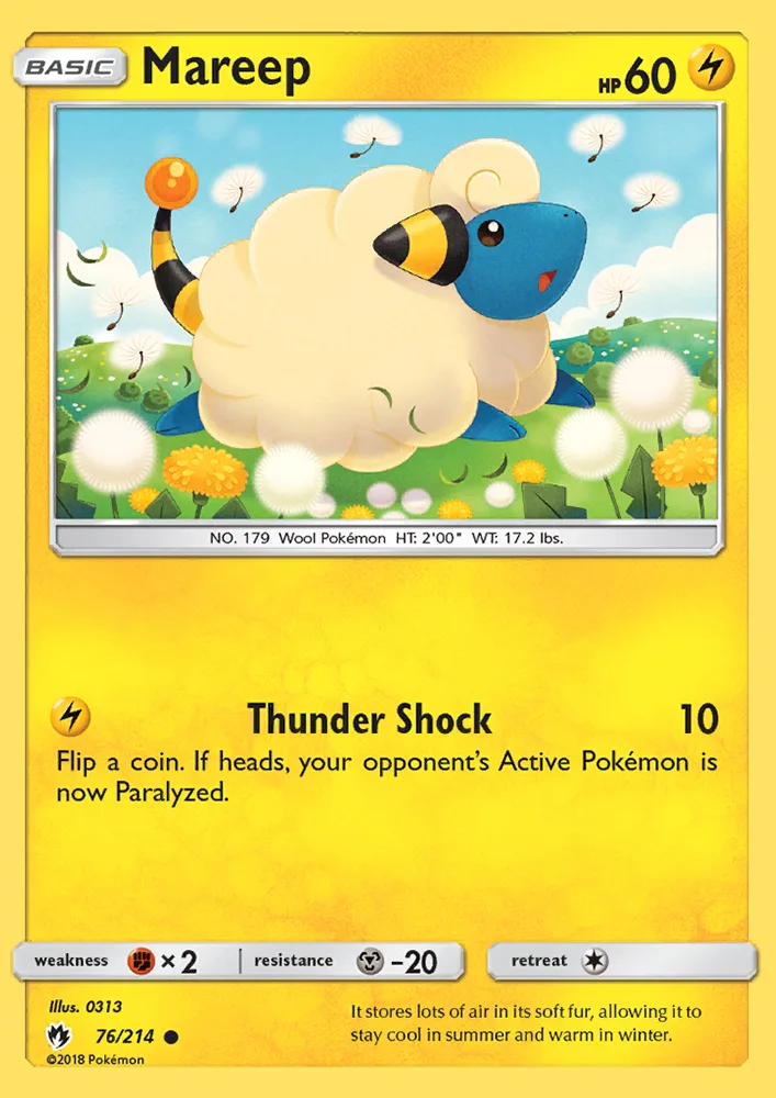 Mareep · Lost Thunder 76/214