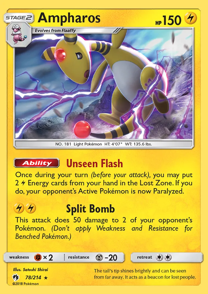 Ampharos · Lost Thunder 78/214
