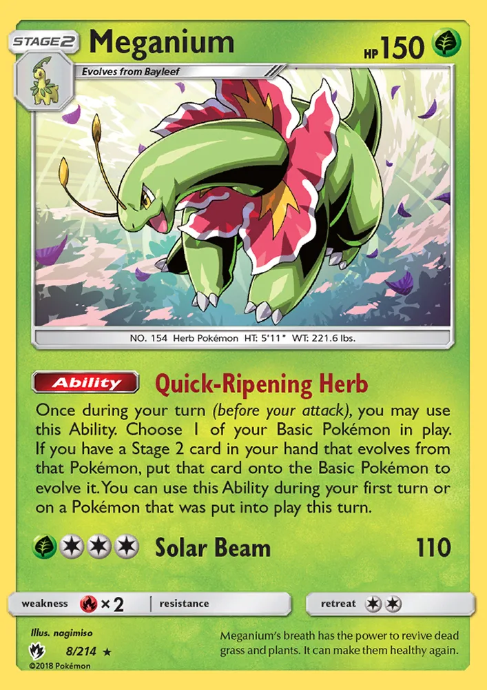 Meganium · Lost Thunder 8/214