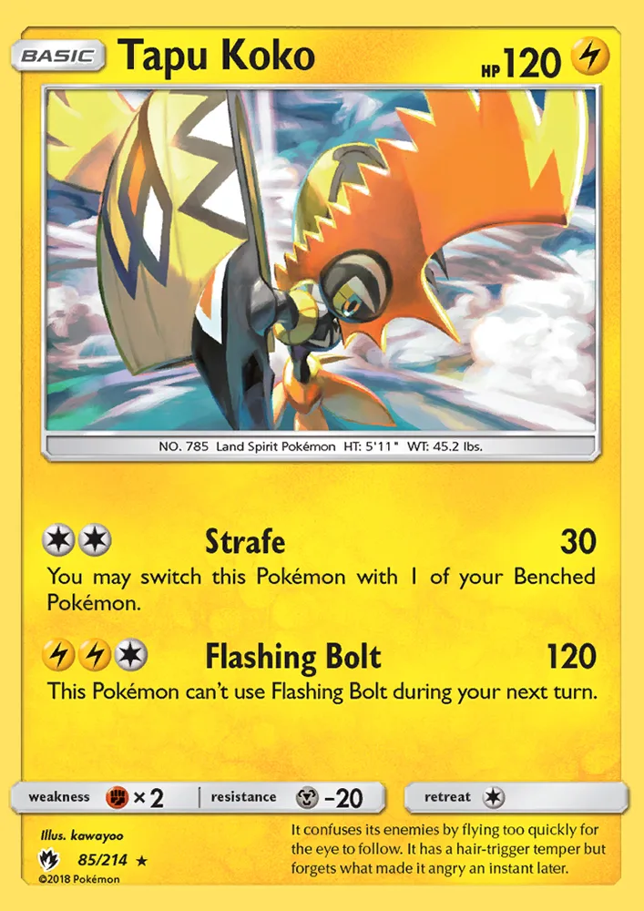 Tapu Koko · Lost Thunder 85/214