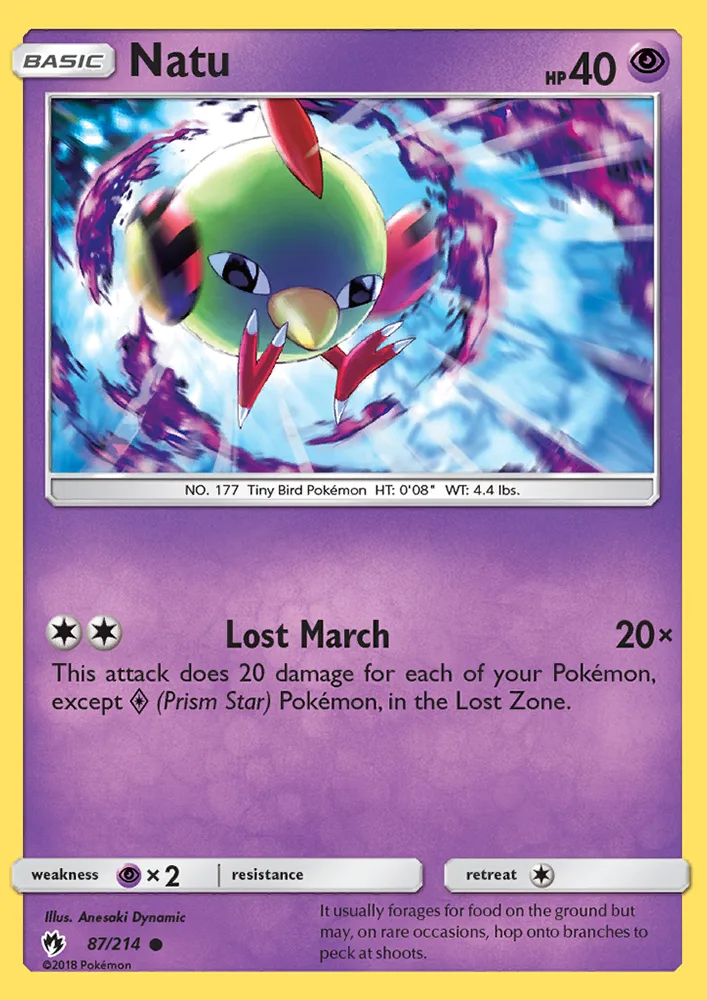Natu · Lost Thunder 87/214