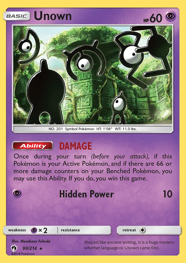 Unown · Lost Thunder 90/214