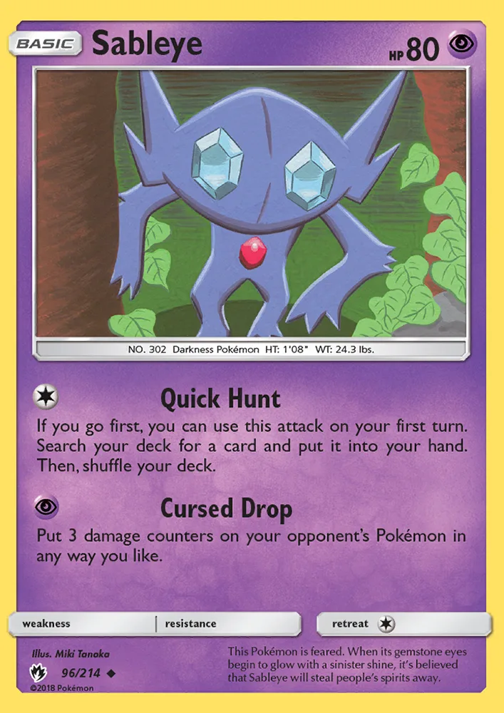 Sableye · Lost Thunder 96/214