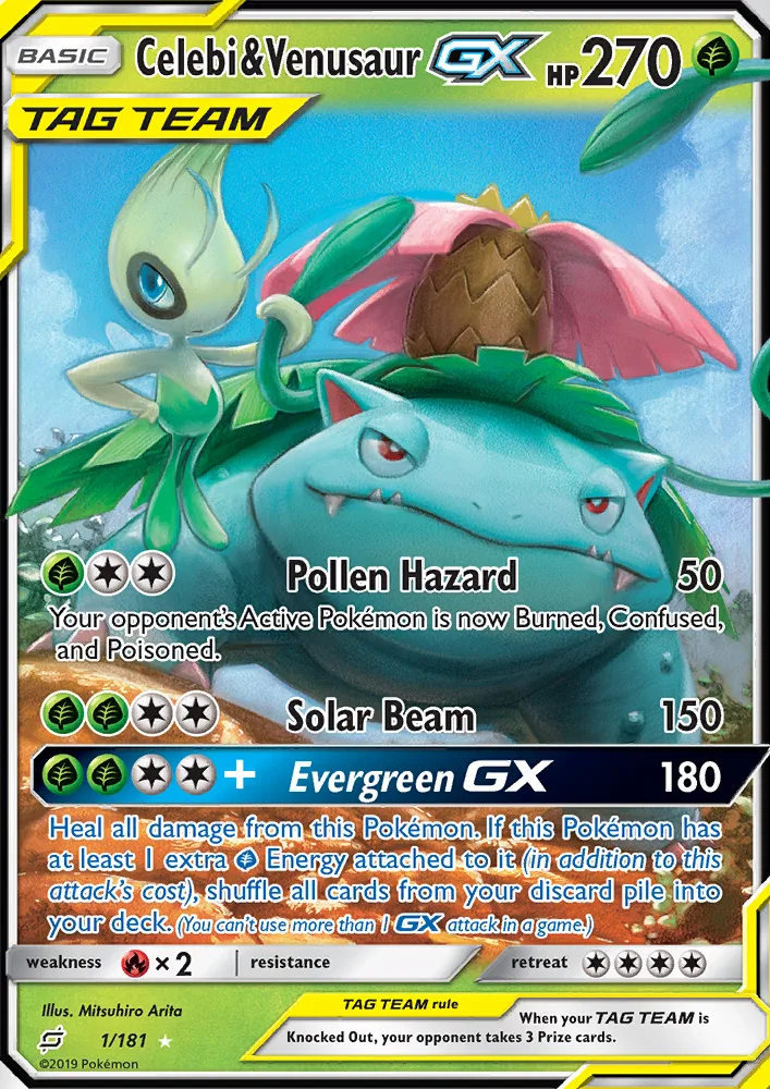 Celebi & Venusaur GX · Team Up 1/181