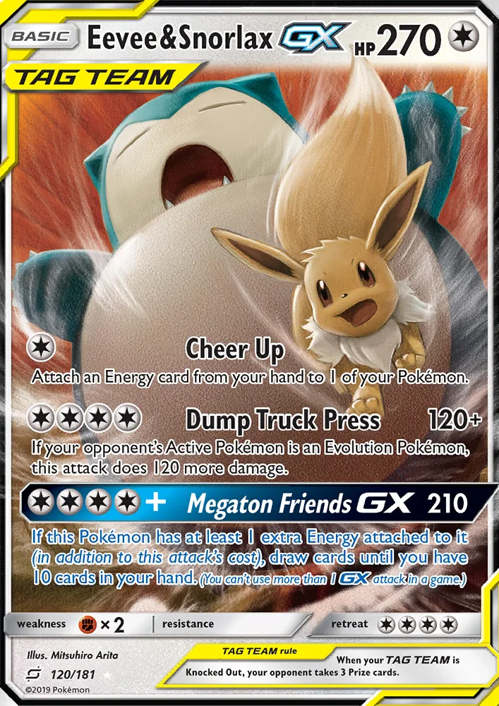 Eevee & Snorlax GX · Team Up 120/181