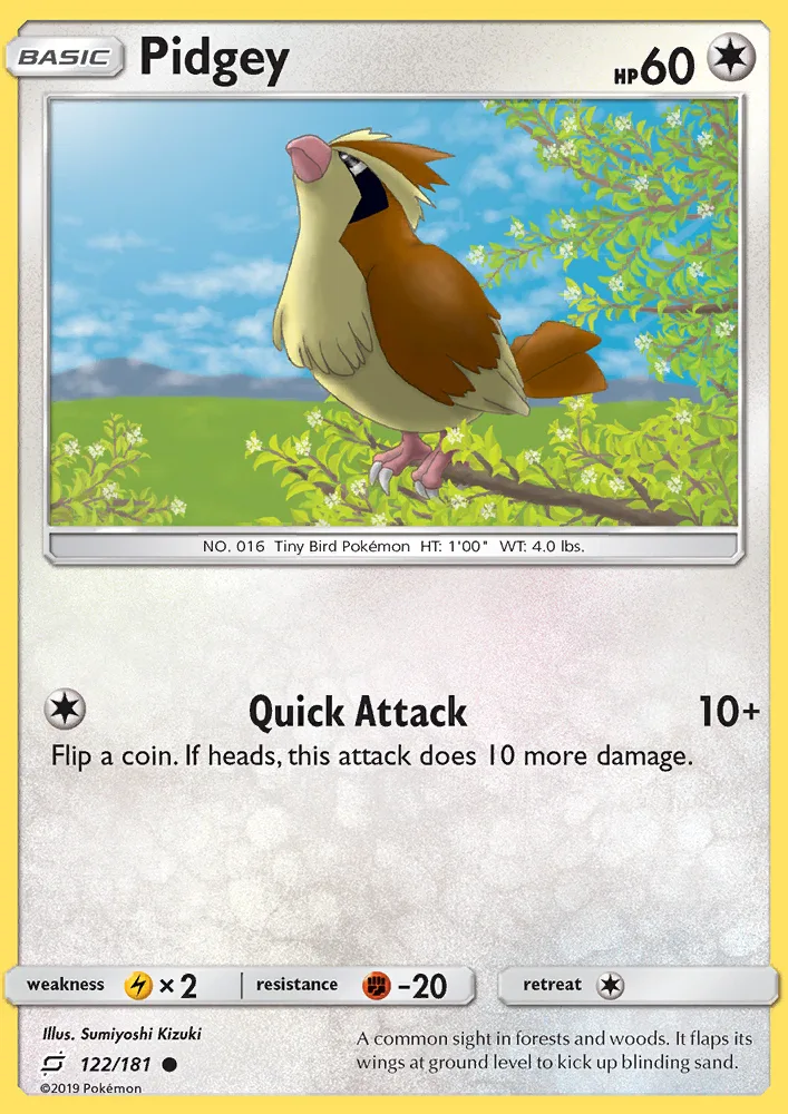 Pidgey · Team Up 122/181