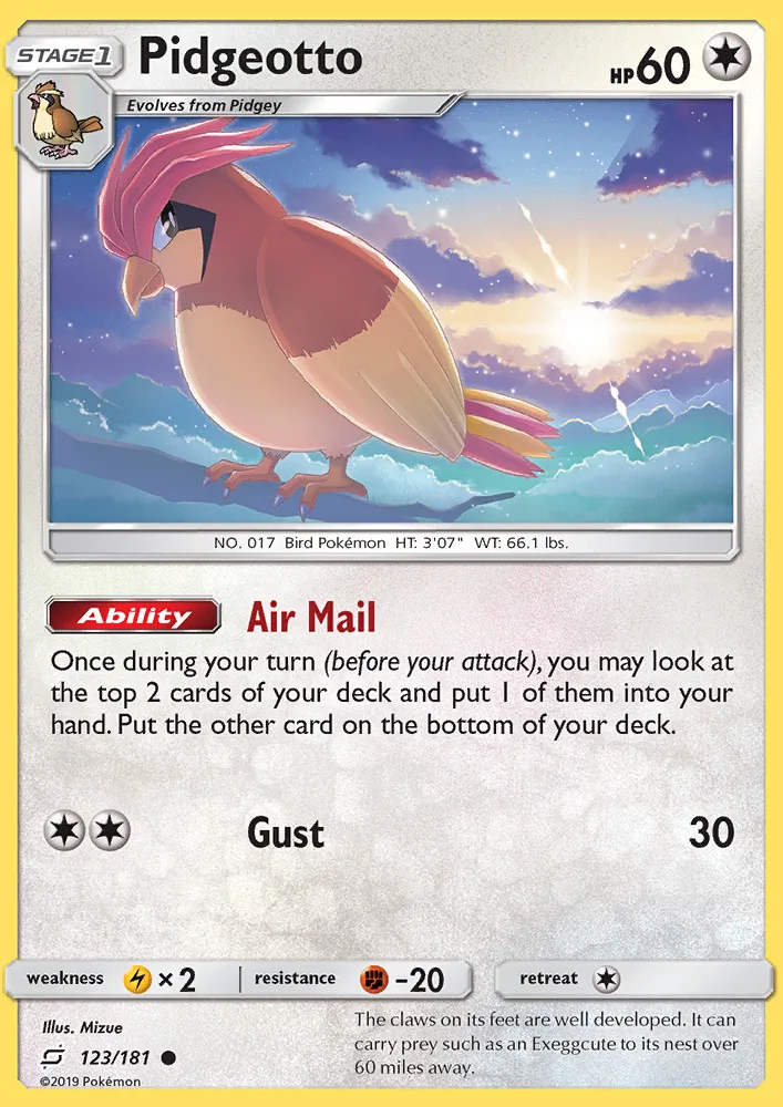 Pidgeotto · Team Up 123/181
