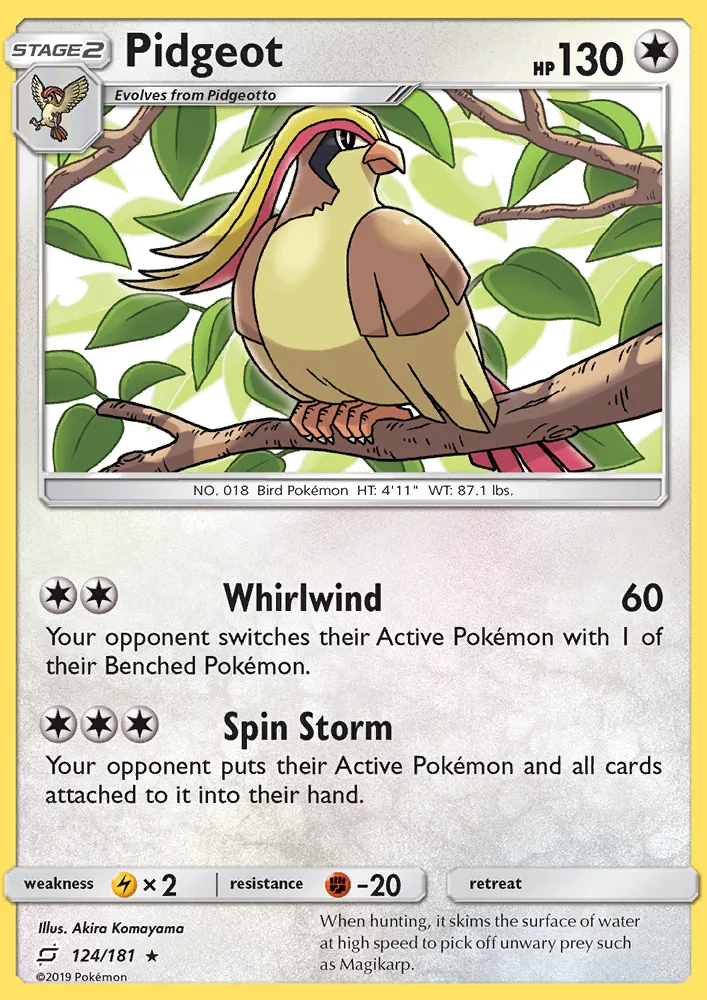 Pidgeot · Team Up 124/181