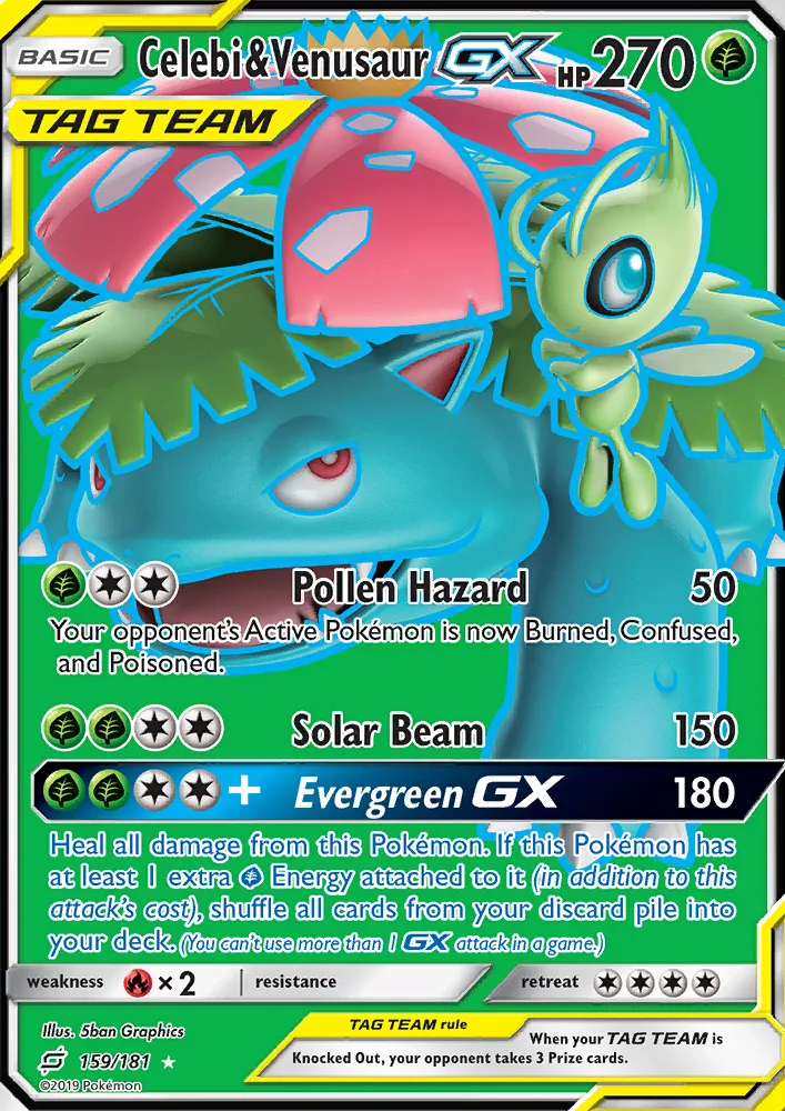 Celebi & Venusaur GX · Team Up 159/181