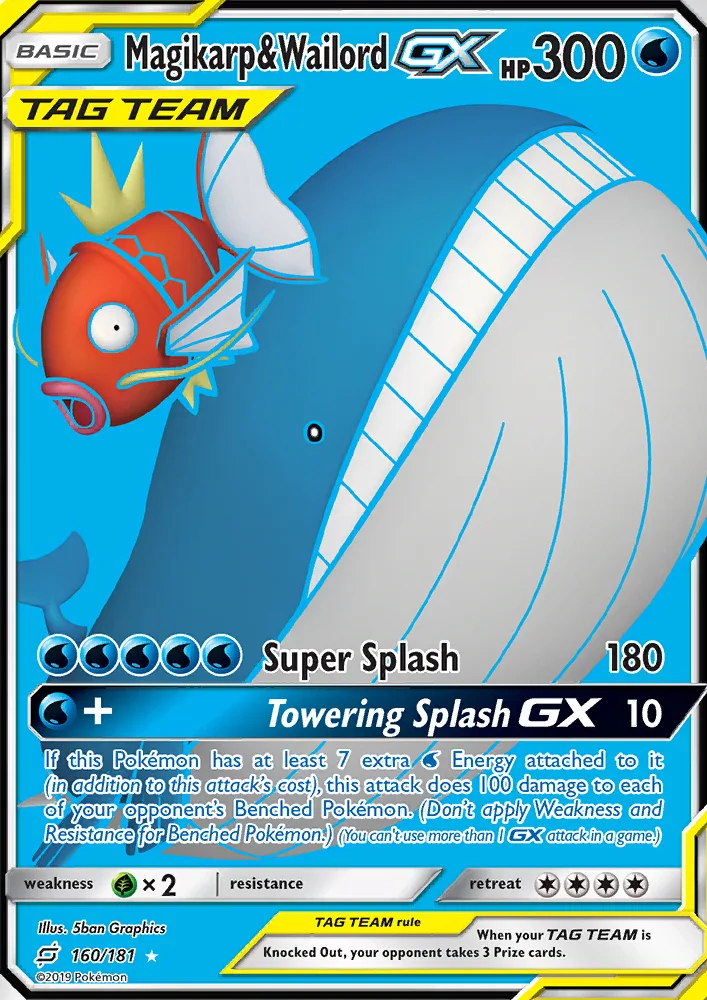 Magikarp & Wailord GX · Team Up 160/181