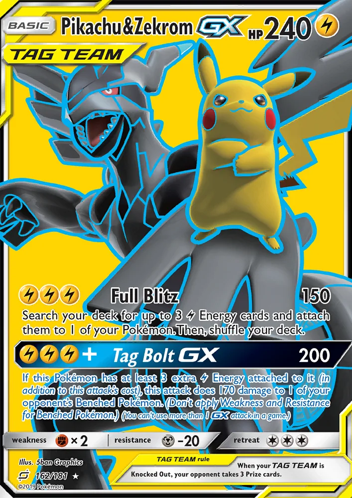 Pikachu & Zekrom GX · Team Up 162/181