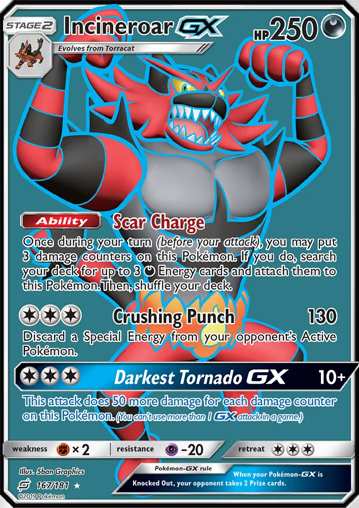Incineroar GX · Team Up 167/181