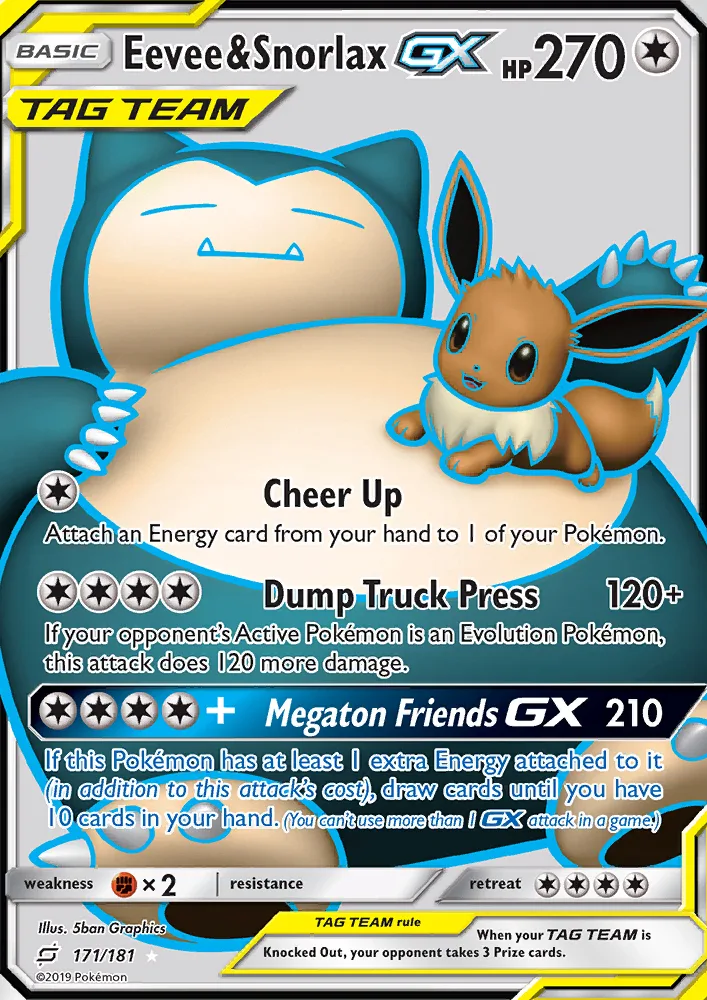 Eevee & Snorlax GX · Team Up 171/181