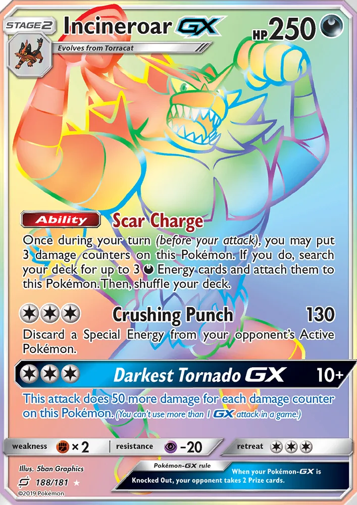 Incineroar GX · Team Up 188/181