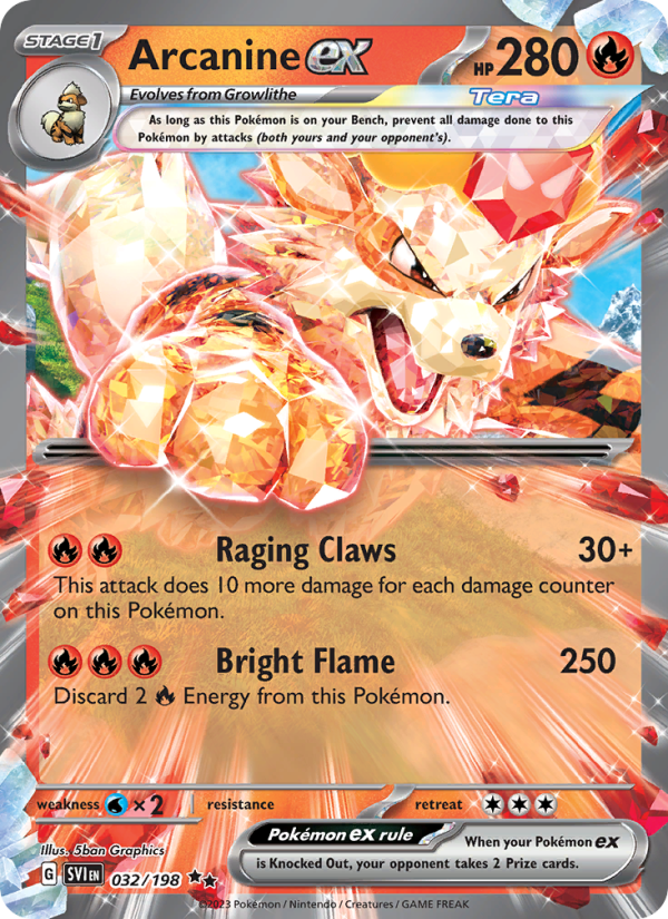 Arcanine ex · Scarlet & Violet 032/198