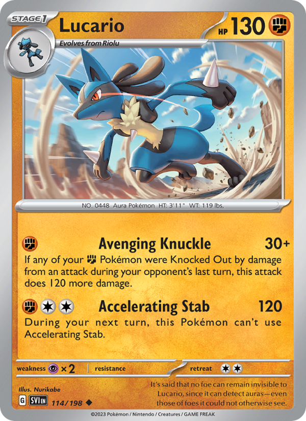 Lucario · Scarlet & Violet 114/198