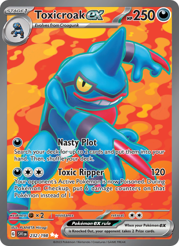 Toxicroak ex · Scarlet & Violet 232/198