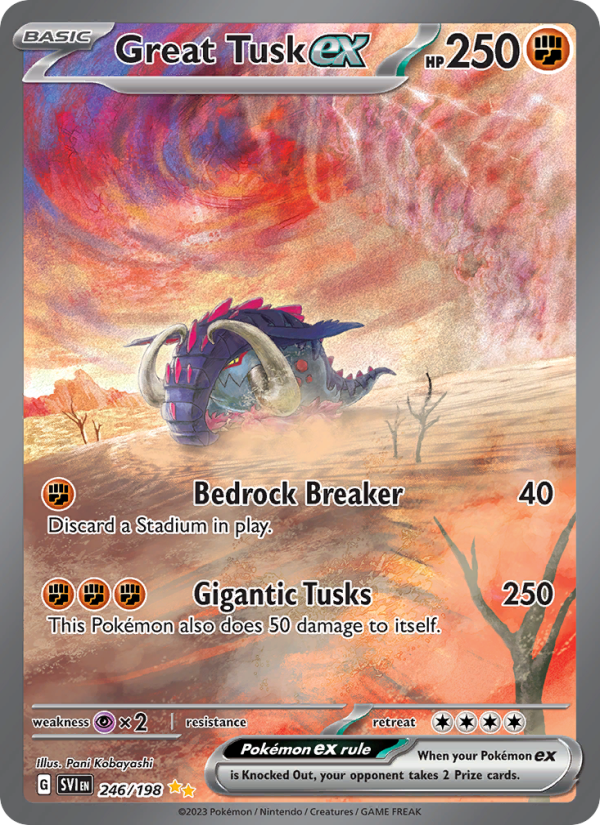 Great Tusk ex · Scarlet & Violet 246/198