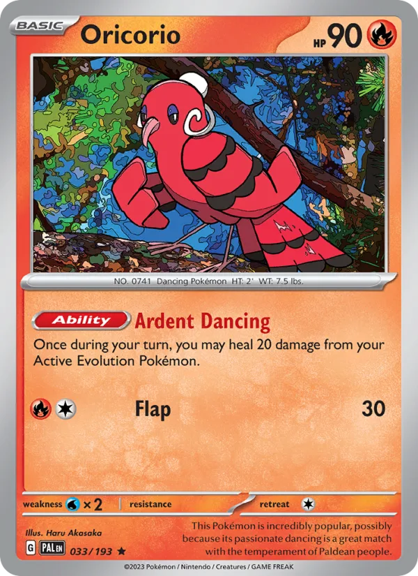 Oricorio · Paldea Evolved 033/193