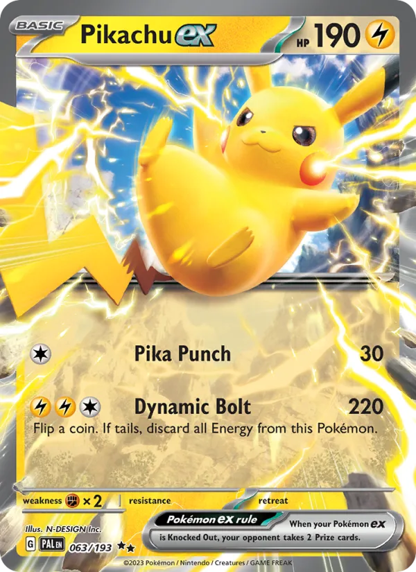 Pikachu ex · Paldea Evolved 063/193