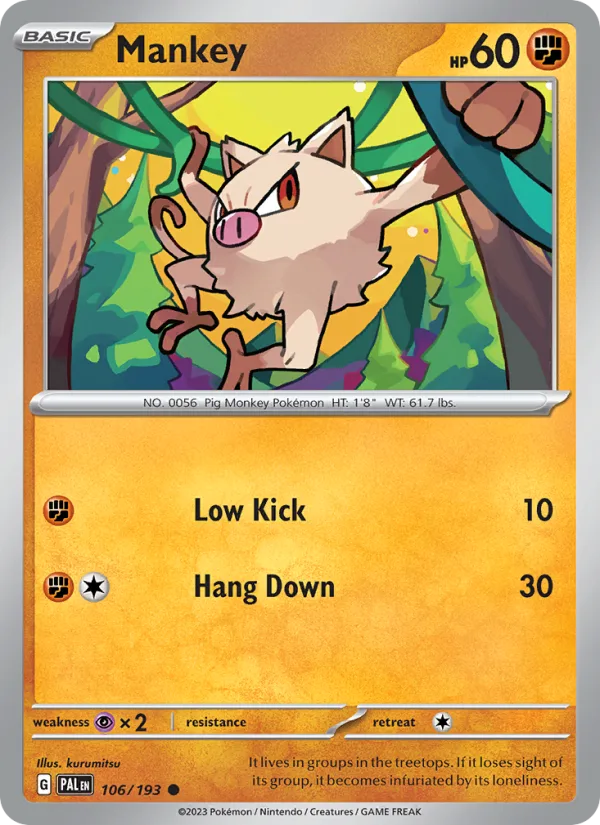 Mankey · Paldea Evolved 106/193