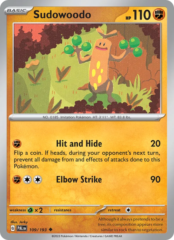 Sudowoodo · Paldea Evolved 109/193