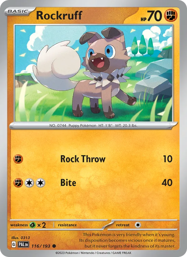 Rockruff · Paldea Evolved 116/193