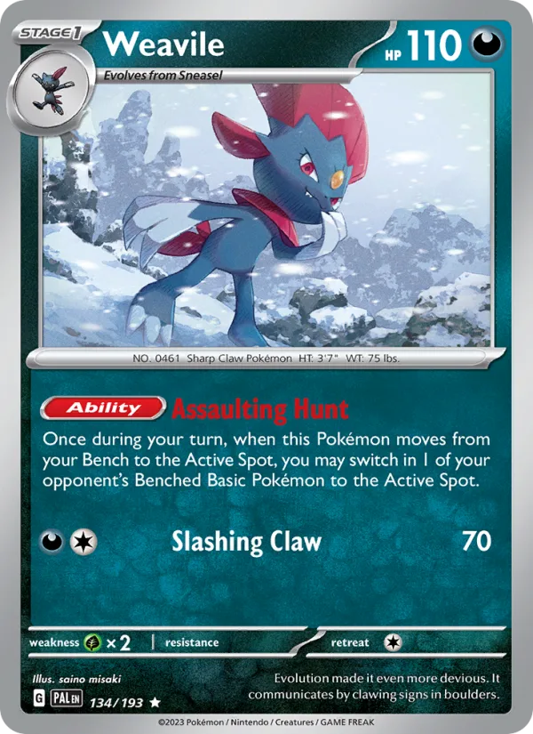 Weavile · Paldea Evolved 134/193