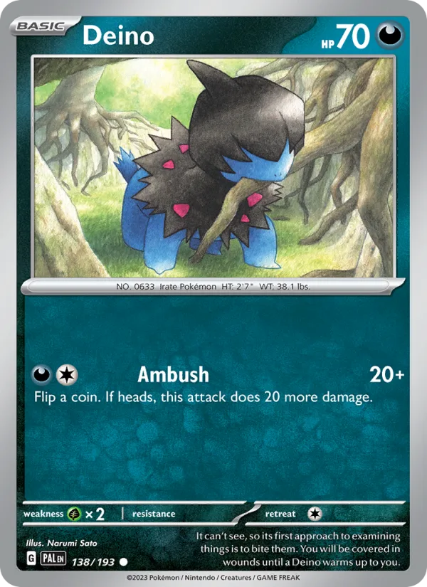 Deino · Paldea Evolved 138/193
