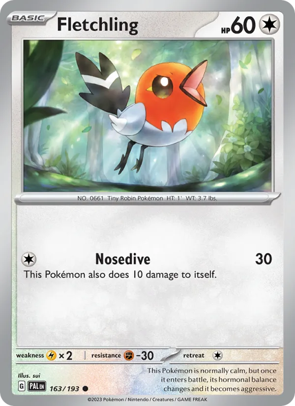 Fletchling · Paldea Evolved 163/193