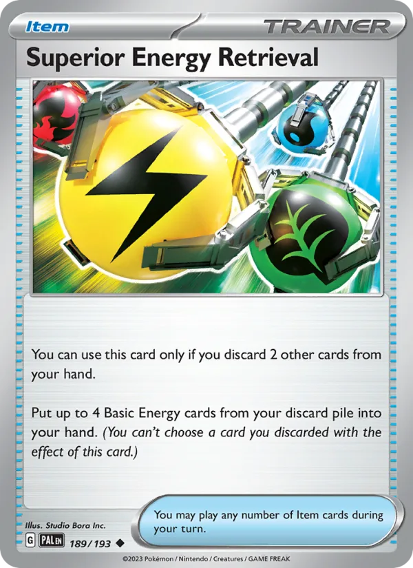 Superior Energy Retrieval · Paldea Evolved 189/193
