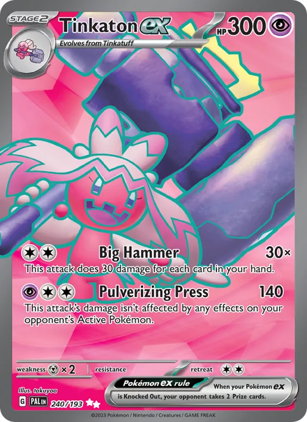 Tinkaton ex · Paldea Evolved 240/193