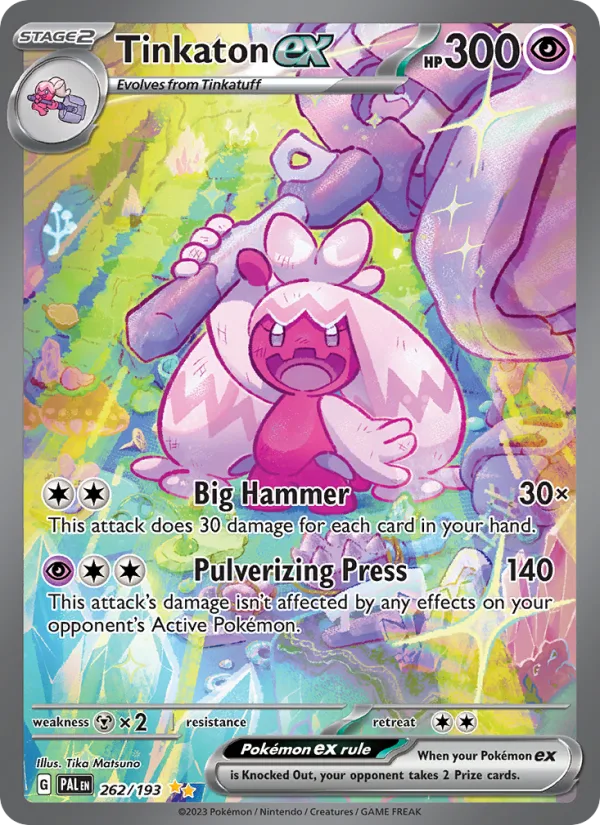Tinkaton ex · Paldea Evolved 262/193