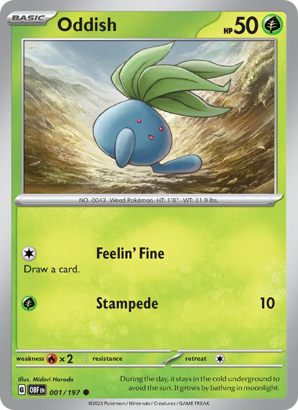 Oddish · Obsidian Flames 001/197