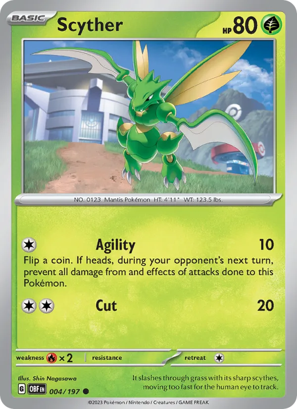 Scyther · Obsidian Flames 004/197
