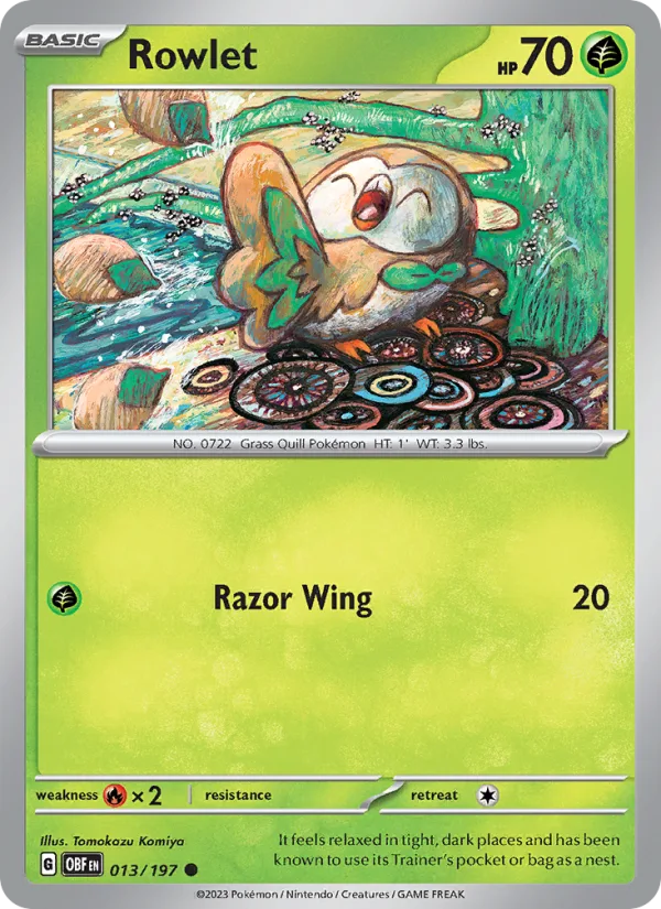 Rowlet · Obsidian Flames 013/197
