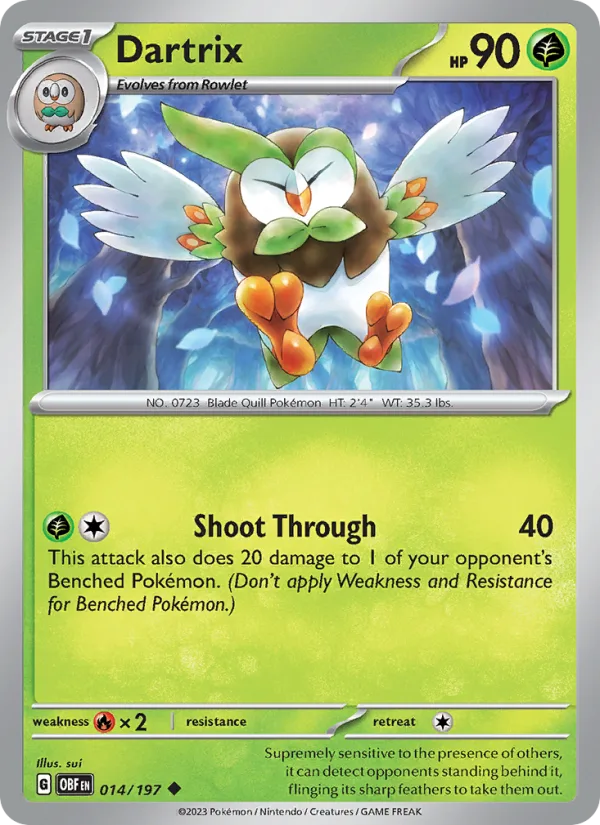 Dartrix · Obsidian Flames 014/197