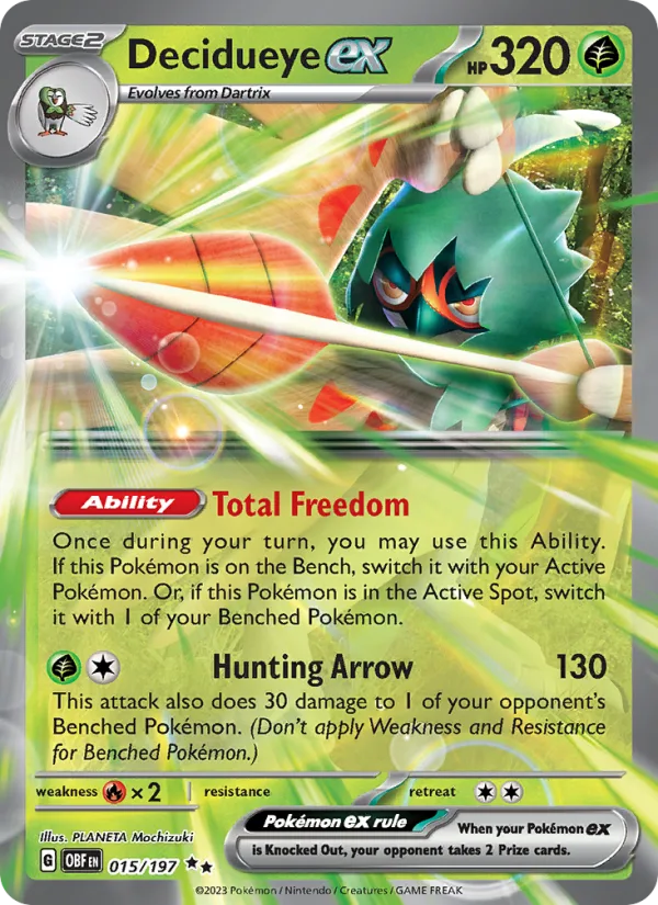 Decidueye ex · Obsidian Flames 015/197
