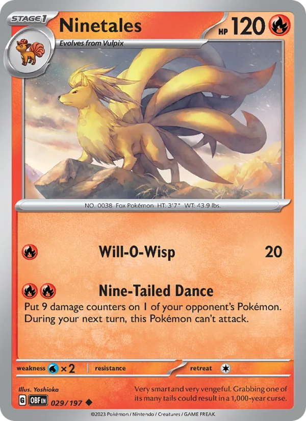 Ninetales · Obsidian Flames 029/197