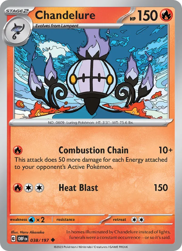 Chandelure · Obsidian Flames 038/197