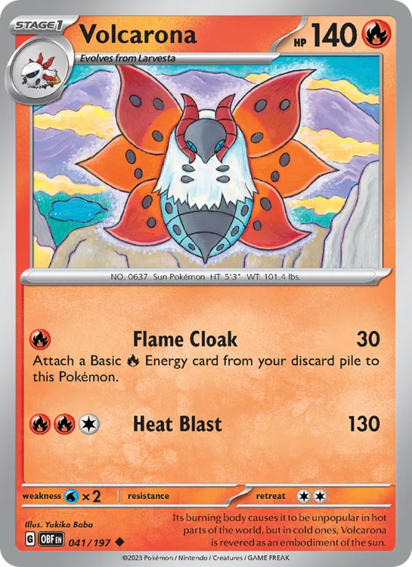 Volcarona · Obsidian Flames 041/197