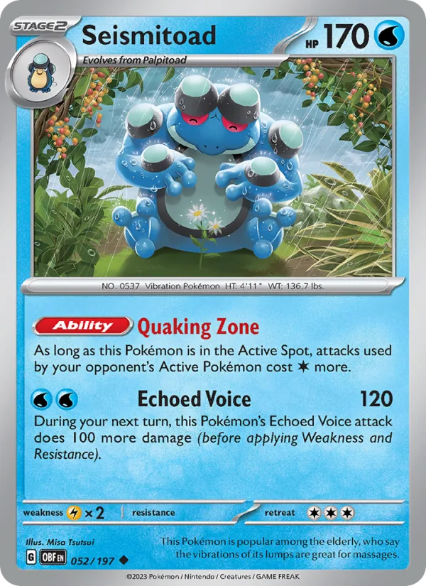 Seismitoad · Obsidian Flames 052/197