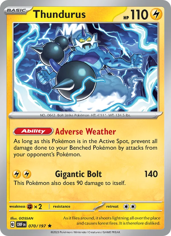 Thundurus · Obsidian Flames 070/197