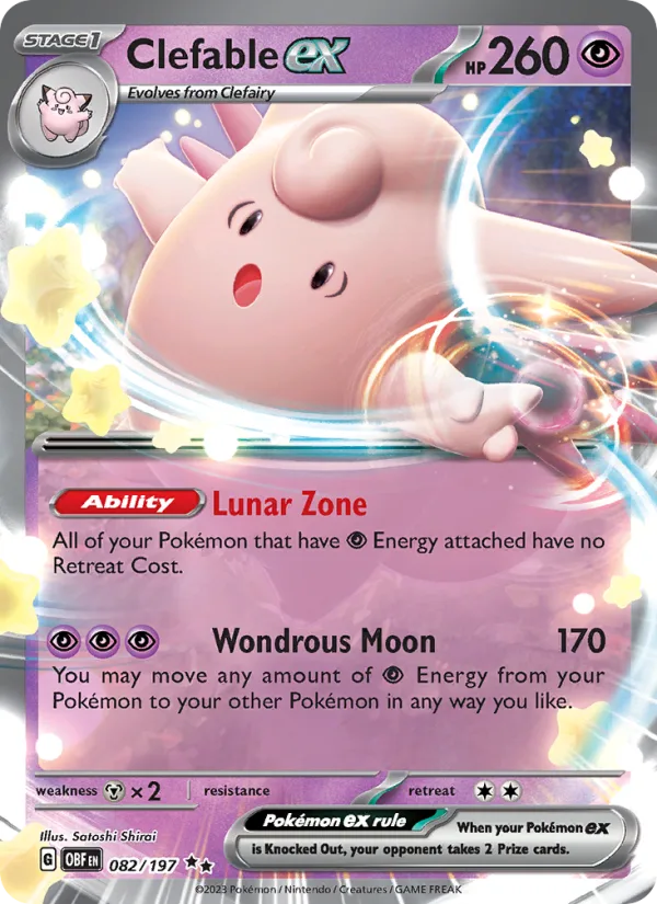Clefable ex · Obsidian Flames 082/197