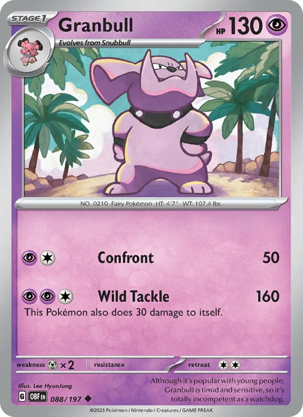 Granbull · Obsidian Flames 088/197