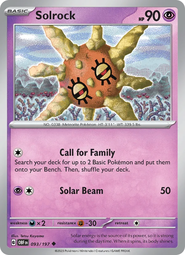 Solrock · Obsidian Flames 093/197