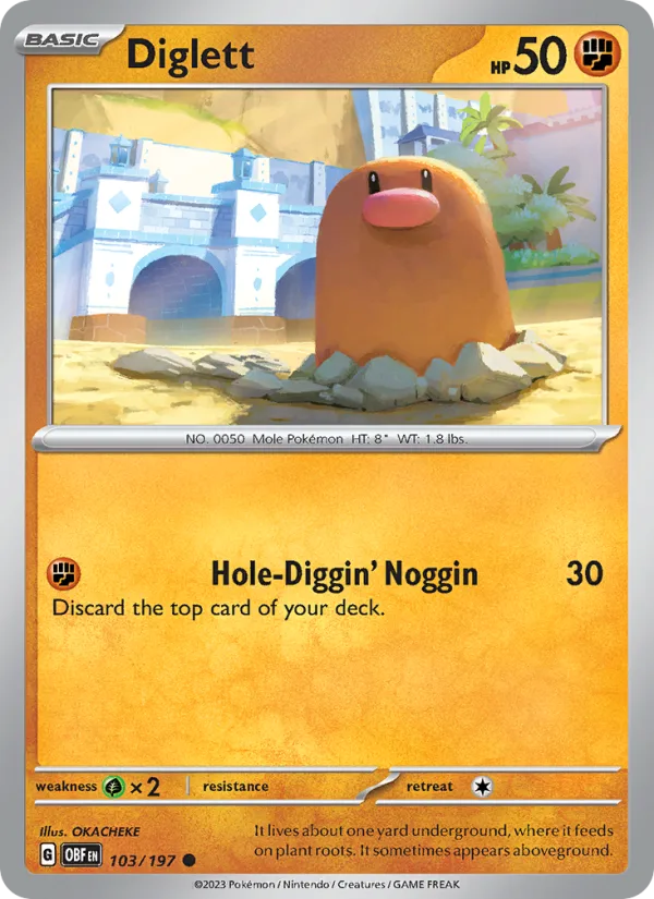 Diglett · Obsidian Flames 103/197