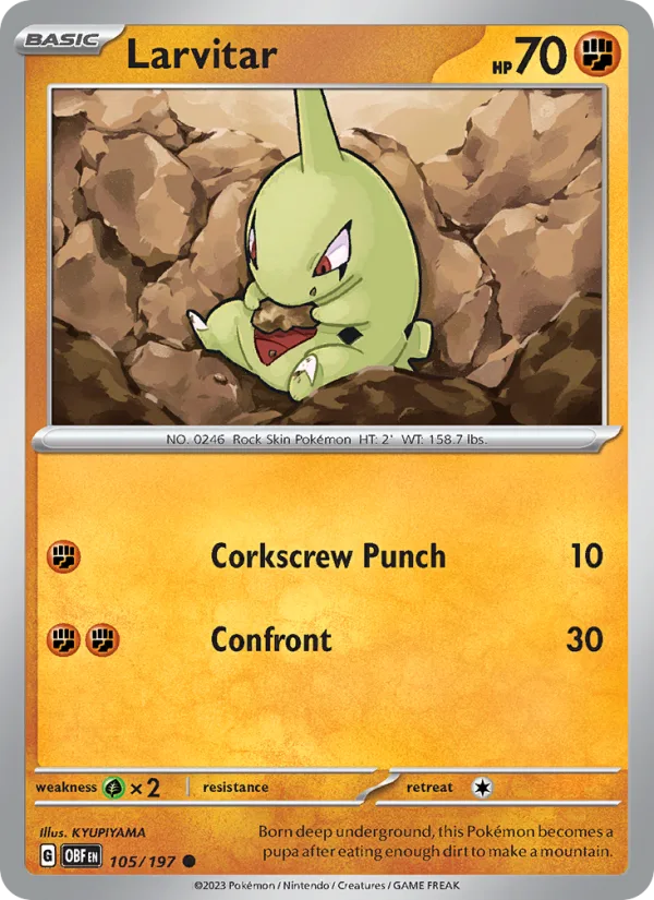 Larvitar · Obsidian Flames 105/197