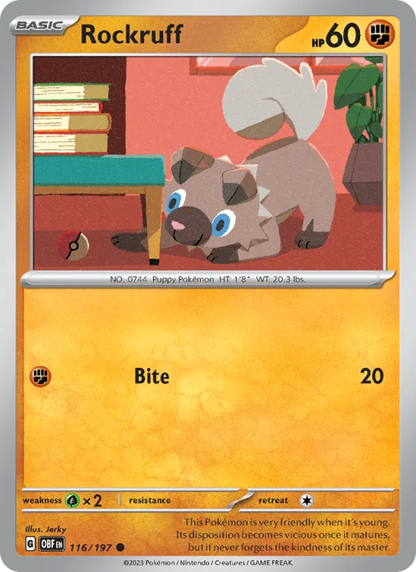 Rockruff · Obsidian Flames 116/197